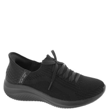 Imagem de Skechers Tênis feminino Hands Free Slip-ins Ultra Flex 3.0 - Brilliant Path, Preto/preto, 9.5 Wide