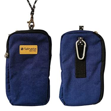 Imagem de Bolsa esportiva para smartphone masculina e feminina, bolsa universal Tainada com dois zíperes para iPhone 15/14 Pro Max, 15 Plus; Samsung Galaxy S23, S22+; Google Pixel 8/7 (azul marinho)