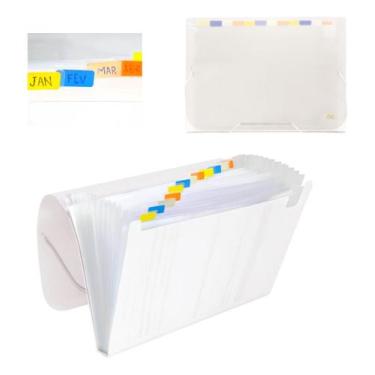 Imagem de Pasta Sanfonada A4 Com 12 Divisões Transparente Line Dac
