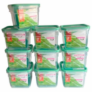 Imagem de 10 Pote Hermético Mantimentos Trava Freshy Sanremo 770ml