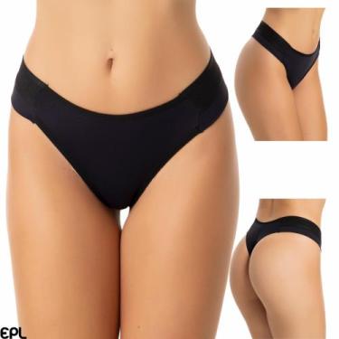 Imagem de Calcinha Fio Duplo Com Cós Elástico Tanga Fio Dental Conforto Lingerie