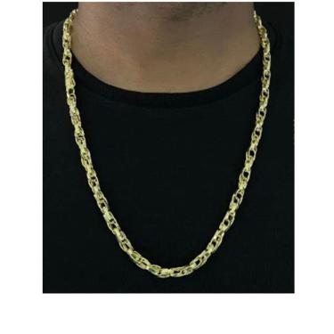 Imagem de Corrente 7mm Cordao Dupla De Moeda Antiga Corente Dupra Top