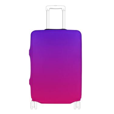 Imagem de Joisal Capas de bolsa Mimosa para identificador elástico de bagagem, acessórios de bagagem para malas, Gradiente roxo e rosa (1), S 18-20 in