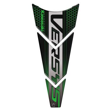 Imagem de Adesivo Resinado Protetor De Tanque Moto Kawasaki Versys Cor Verde