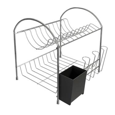 Imagem de Escorredor De Louça Cozinha Compacto Duplo - Stolf Cromado