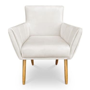 Imagem de Poltrona Decorativa Leticia Suede Pés Palito Castanho - Pallazio Cor Vermelho