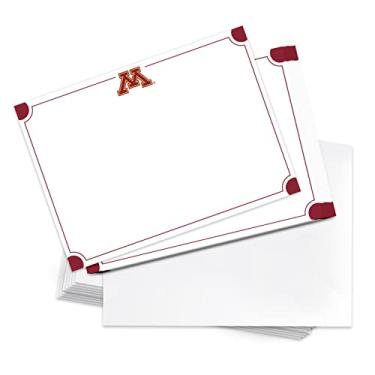 Imagem de Desert Cactus University of Minnesota Pacote com 10 cartões de papelaria cartolina Golden Gophers inclui envelopes memorando festa de agradecimento (cartão 4a)