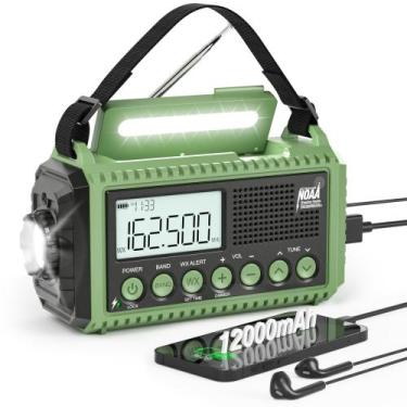 Imagem de Rádio de emergência Eoxsmile 12000mAh com alerta meteorológico NOAA
