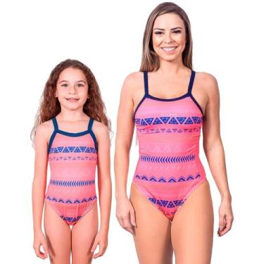 Imagem de Combo mãe e filha par maiôs tribal proteção uv 50+ kauna, 16