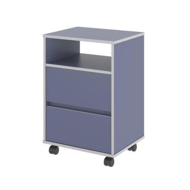 Imagem de Mesa De Cabeceira Com Rodízios Nadi Azul