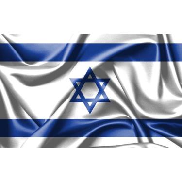 Imagem de Bandeira de Israel 80cmx140cm Tecido Oxford 100% Poliéster - Presente-