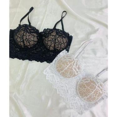 Imagem de Cropped renda feminino meia taça - Filó Modas