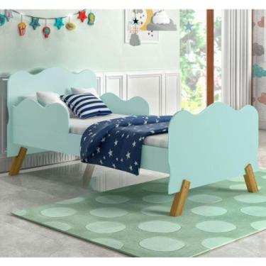 Imagem de Mini Cama Infantil com Guarda Nuvenzinha Verde - CASA H