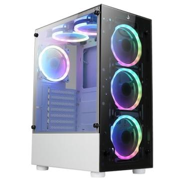 Imagem de Gabinete Gamer | Rise Mode | Glass 06x Branco | 6 Fans Argb
