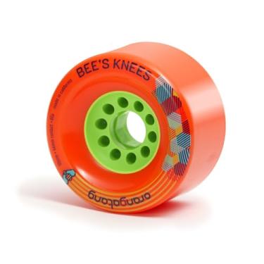 Imagem de Orangatang Bee's Knees Rodas Longboard 90 mm 80a para deslocamento suave, cruzeiro urbano, skates elétricos DIY, eboards (laranja 80a, conjunto com 4)