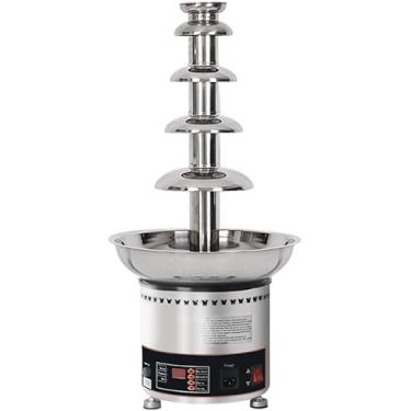 Imagem de Máquina De Fonte De Chocolate Comercial, 4/5/6/7 Tiers Derretedor De Cascata De Fondue De Chocolate, Temperatura Ajustável, Corpo De Aço Inoxidável 304, Fácil De Montar Para, 7 Tiers