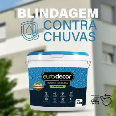 Imagem de Borracha Líquida 4kg e 1Kg Impermeabilizante Eurodecor Várias Cores, P