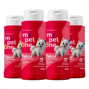 Imagem de Kit 4 Talco Higienico Perfumado 100G Para Cães Femea Mypetone