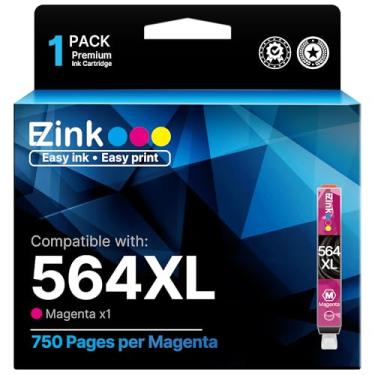 Imagem de E-Z Ink Cartucho de tinta de substituição compatível para 564XL 564 XL para uso com 3520 3522 4620 5520 6510 6520 7520 7525 (1 magenta)