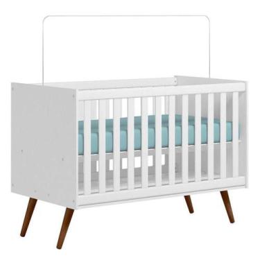 Imagem de Berço Americano 3820 Retrô Branco Acetinado - Qmovi