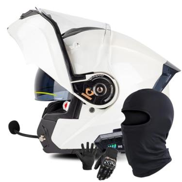 Imagem de Capacete Modular Dobrável Capacete De Motocicleta Integral Com Viseira Dupla Dot/Ece Aprovado Motocicleta Capacete Integrado Capacete De Scooter Capacete De Motocross Para Mu, I, 4XL/67-68CM