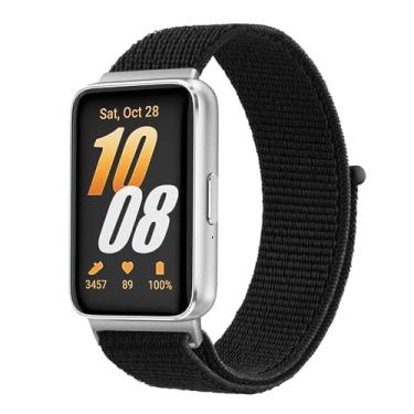Imagem de Pulseiras de nylon para Samsung Galaxy Fit 3 femininas e masculinas, pulseira de substituição macia e ajustável compatível com acessórios para smartwatch Galaxy Fit 3