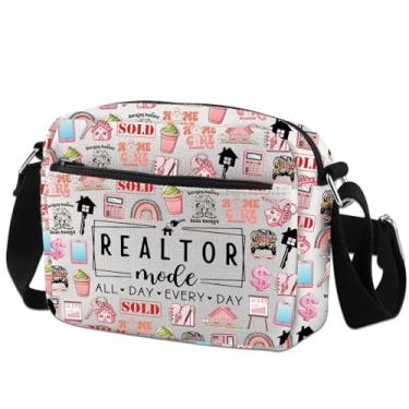 Imagem de WCGXKO Bolsa de ombro para corretor de imóveis, bolsa transversal universitária, Realtor Hb, Zíper