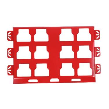 Imagem de Jiawu Placa de Montagem de Embalagem para Caixa de Ferramentas de Embalagem, Caixa de Ferramentas de Armazenamento Base de Liga de Alumínio na Parede ou Piso, Placa de Montagem da (Vermelho)