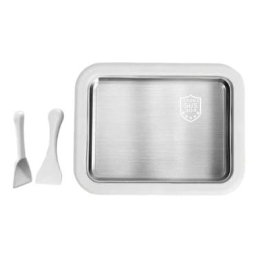 Imagem de DimyFew Máquina de sorvete instantâneo, máquina de iogurte, placa fria para sorvete, Branco