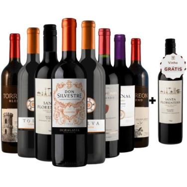 Imagem de Kit 8 Vinhos Tintos + 1 Malbec Argentino - Kit Divvino