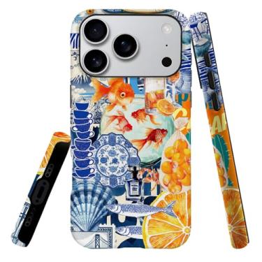 Imagem de Capa compatível com L16QX Pro, capa rígida híbrida de 2 camadas, macia à prova de choque para meninas e mulheres, colagem de frutas e conchas de tubarão