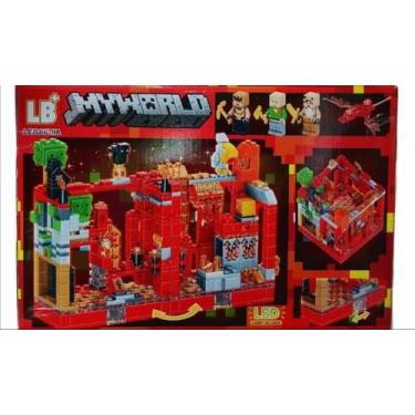 Imagem de Brinquedo Infantil Conjunto de Blocos 528 Peças de Construção Castelo 