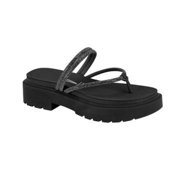 Imagem de Sandalia Vizzano Plataforma Strass Ref 6499.127.30082 Preto Hematite/preto 037