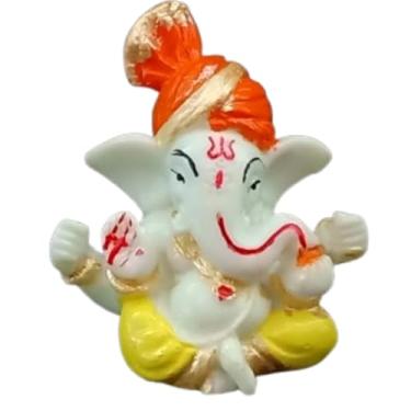 Imagem de Ganesh Ji ki Murti com acabamento em mármore branco Ganesha Idol para painel de carro | Estatueta de ídolo Ganpati para decoração de casa, quarto Puja | Presente de estátua de Lord Ganesh ji para mesa