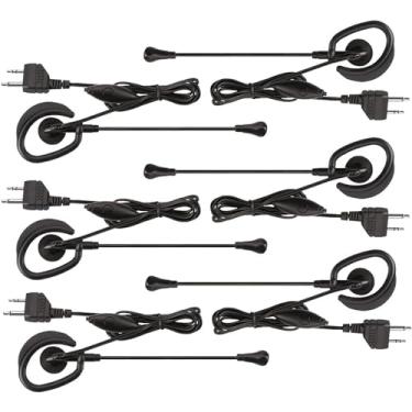 Imagem de Midland Fones de ouvido AVP1 VOX com microfone viva-voz para rádios portáteis Midland – Pacote com 6