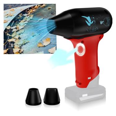 Imagem de Mini ventilador de jato, espanador de ar sem fio de 130.000 RPM compatível com baterias Milwaukee de 12 V com controle de 3 velocidades para limpeza de poeira do carro, limpeza de folhas de churrasco