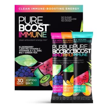 Imagem de Mistura de bebidas energéticas Pureboost Immune com sabugueiro, 30 pac