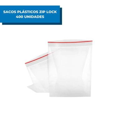 Imagem de Sacos Plásticos Zip Lock  nº06 12X17cm Com 400 Unidades Conservar Arma