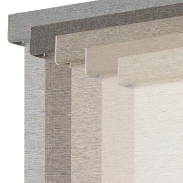 Imagem de Persilux Persianas de rolo de filtragem de luz para persianas, sem fio, tecido de linho, tecido com isolamento térmico, persianas de proteção UV para casa, escritório, quarto, porta, creme de