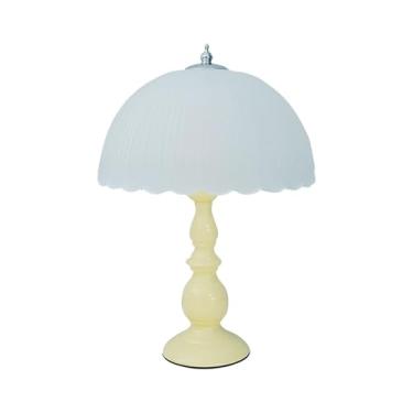 Imagem de Abajur de cabeceira Luminária de mesa vintage ferro e vidro para decoração escritório quarto