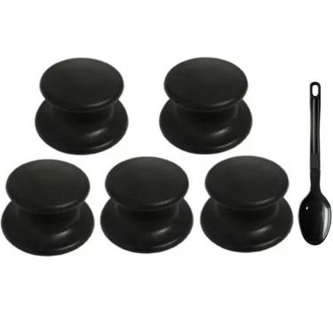 Imagem de Pomel Puxador Pegador Para Tampa De Panela Kit 5 Peças.
