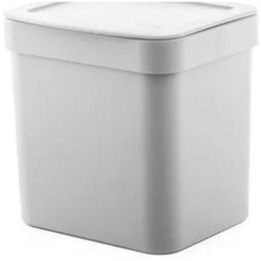 Imagem de Lixeira Cozinha 4,7L Com Suporte Fixação Parede Suspensa