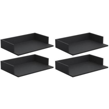 Imagem de Kit 4 Suportes Suspensos Para Micro-Ondas 60X40cm Preto - LYAM DECOR
