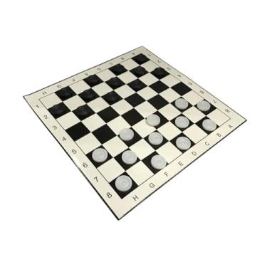 Imagem de Esquirla Jogo de damas clássico portátil, jogo de estratégia, damas, tabuleiro de dobrável para crianças, piqueniques, quintal, reunião familiar interna