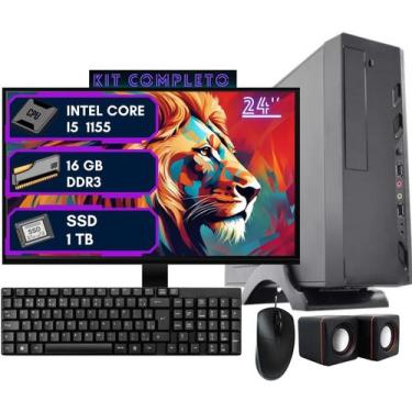Imagem de Computador Slim Home Office Cpu Desktop Completo Intel Core I5 16GB SS