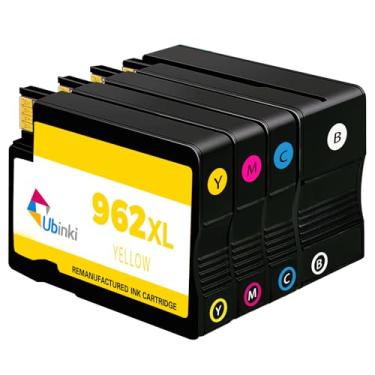 Imagem de Pacote de substituição de cartuchos de tinta 962XL para impressora HP 962 XL preta HP962 HP962XL para OfficeJet Pro 9015e 9015 9010e 9010 9018 9018e 9020 9025e 9025 (preto, ciano, magenta, amarelo)