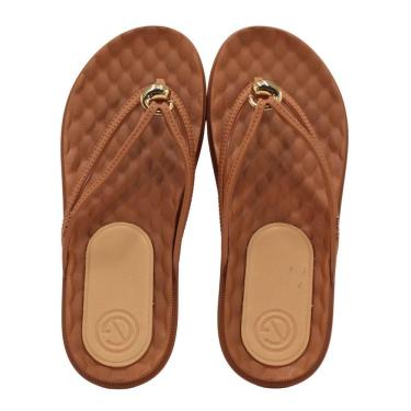 Imagem de Tamanco Rasteira Feminino Grendha 19248 Envolver Marrom Pecan