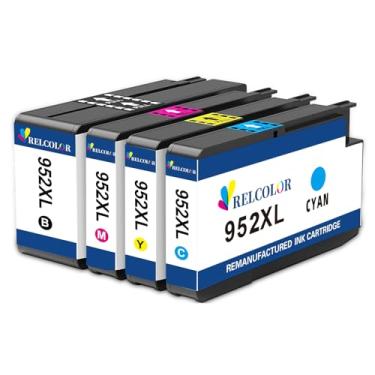 Imagem de Pacote combo de cartuchos de tinta preta 952XL para impressora HP 952 XL OfficeJet Pro 7740 HP952 HP952XL para 8710 8720 8715 8210 8740 8702 8725 7720 8730 8700 8200 8216 8714 8745 8728 Ciano Magenta