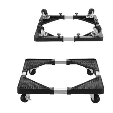 Imagem de Suporte De Aluminio Para Geladeira Fogão E Máquina De Lavar Base Carrinho