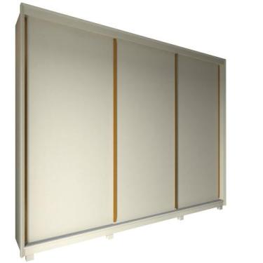Imagem de Guarda Roupa Roupeiro de Casal Gelius Platinum 100% MDF com 3 portas d